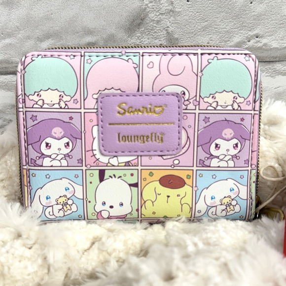 Loungefly Handbags - Loungefly Hello Kitty And Friends Missing You Mini Zipper Wallet Pastel NEW